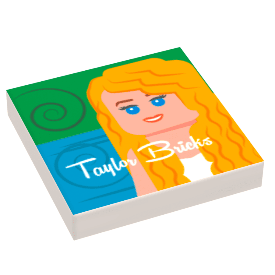 Taylor Bricks 2006 Music Album Cover (2x2 Tile) made using LEGO part - B3 Customs -