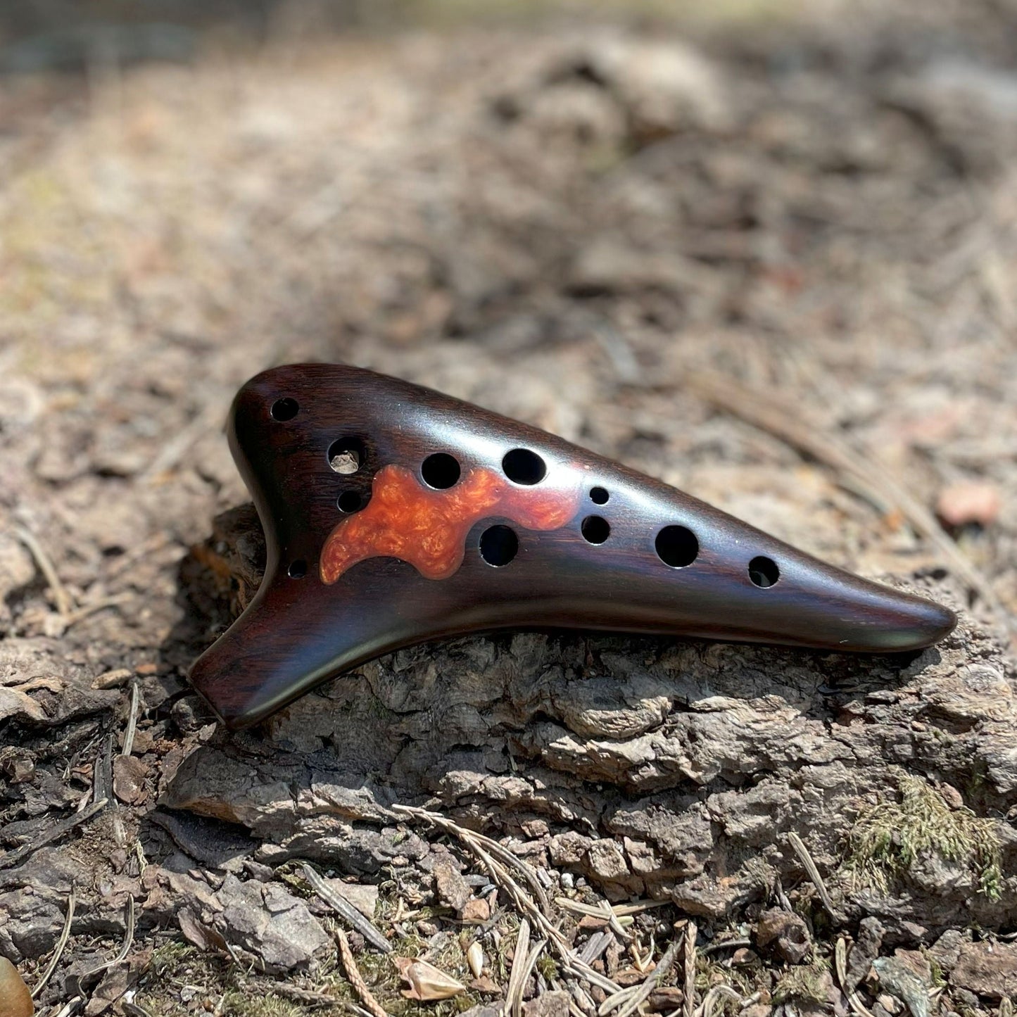 12 Hole Wooden Soprano Ocarina in C Major