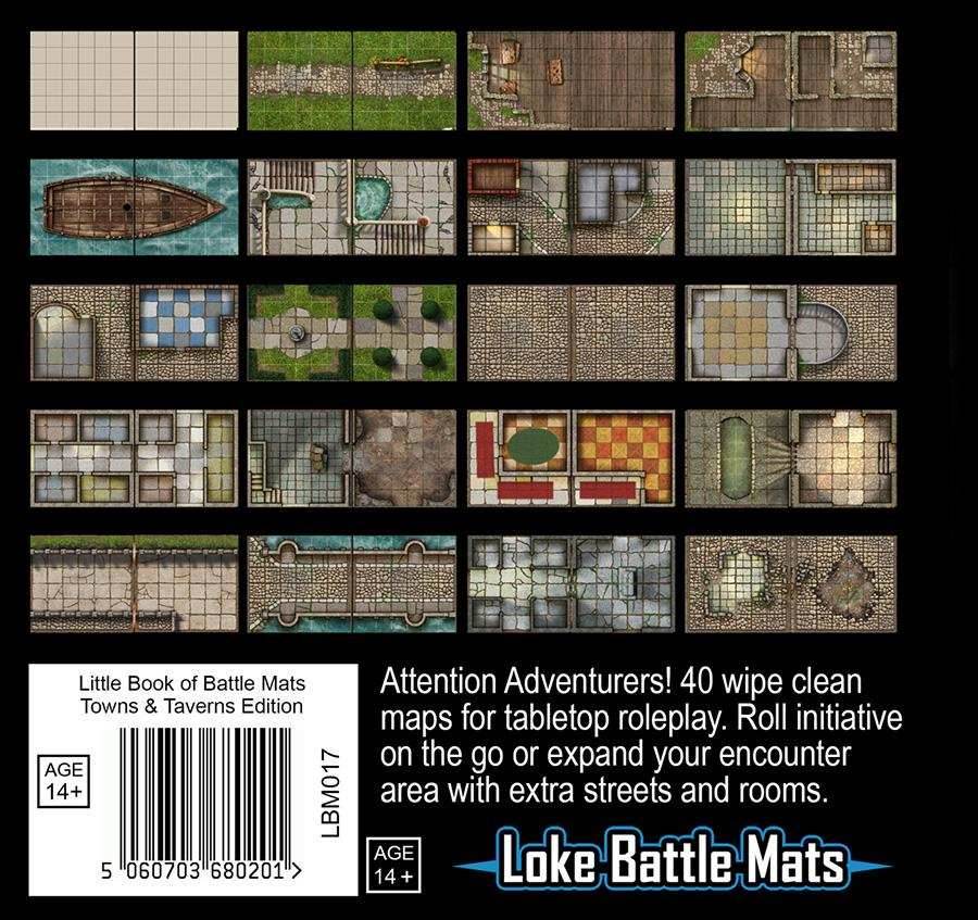Little Book of Battle Mats: Towns & Taverns -