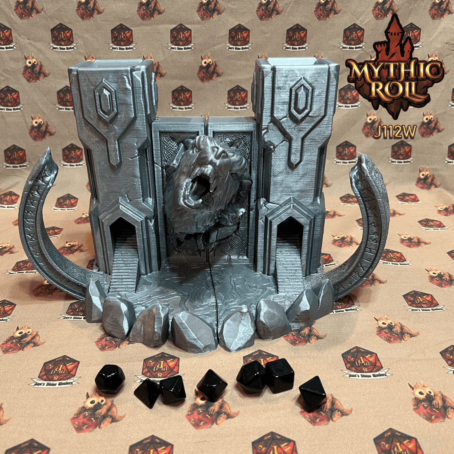 Mythic Roll Dice Tower - The Gate of Valalla - Black