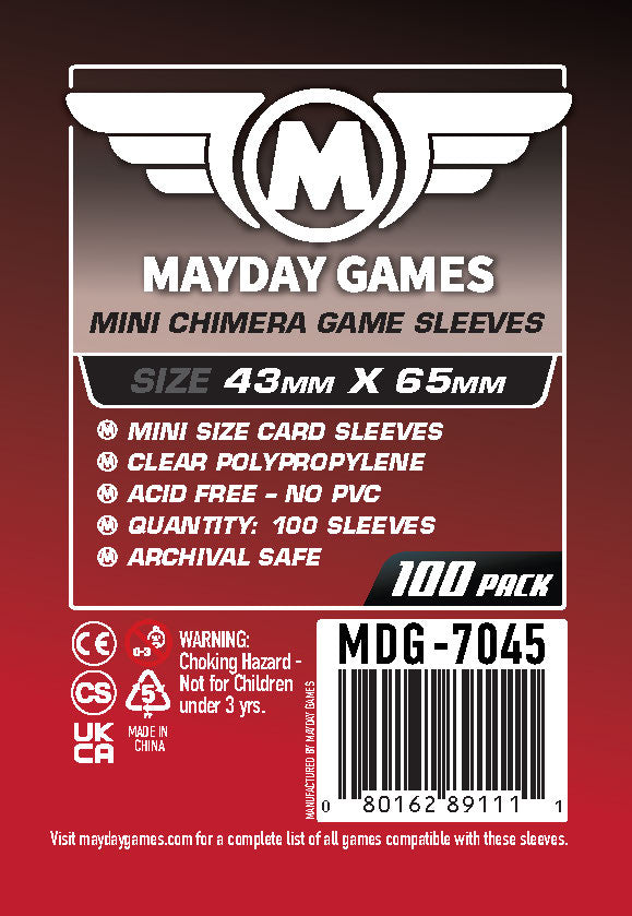 "Mini Chimera" Compatible Card Sleeves (43x65mm) Standard 7045 or Premium 7079