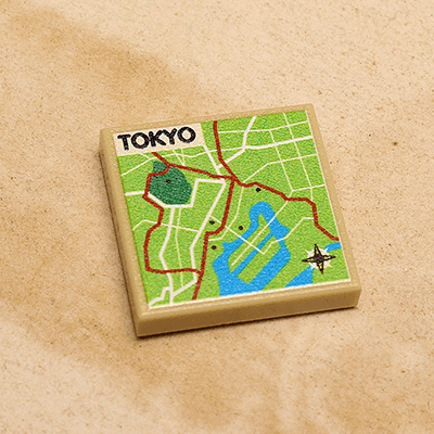 B3 Customs® Tokyo, Japan Map (2x2 Tile) -