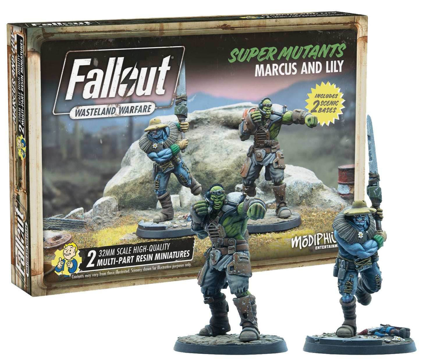 Fallout: Wasteland Warfare - Super Mutants - Marcus and Lily -