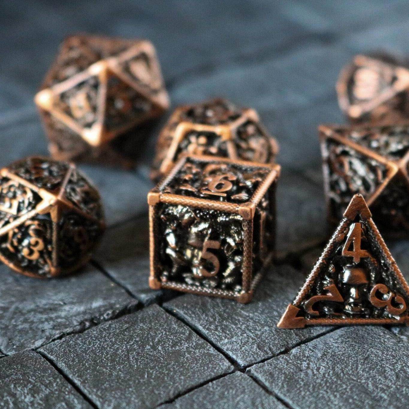 Medusa Copper Hollow Metal DND Dice Set - Only 1 D20
