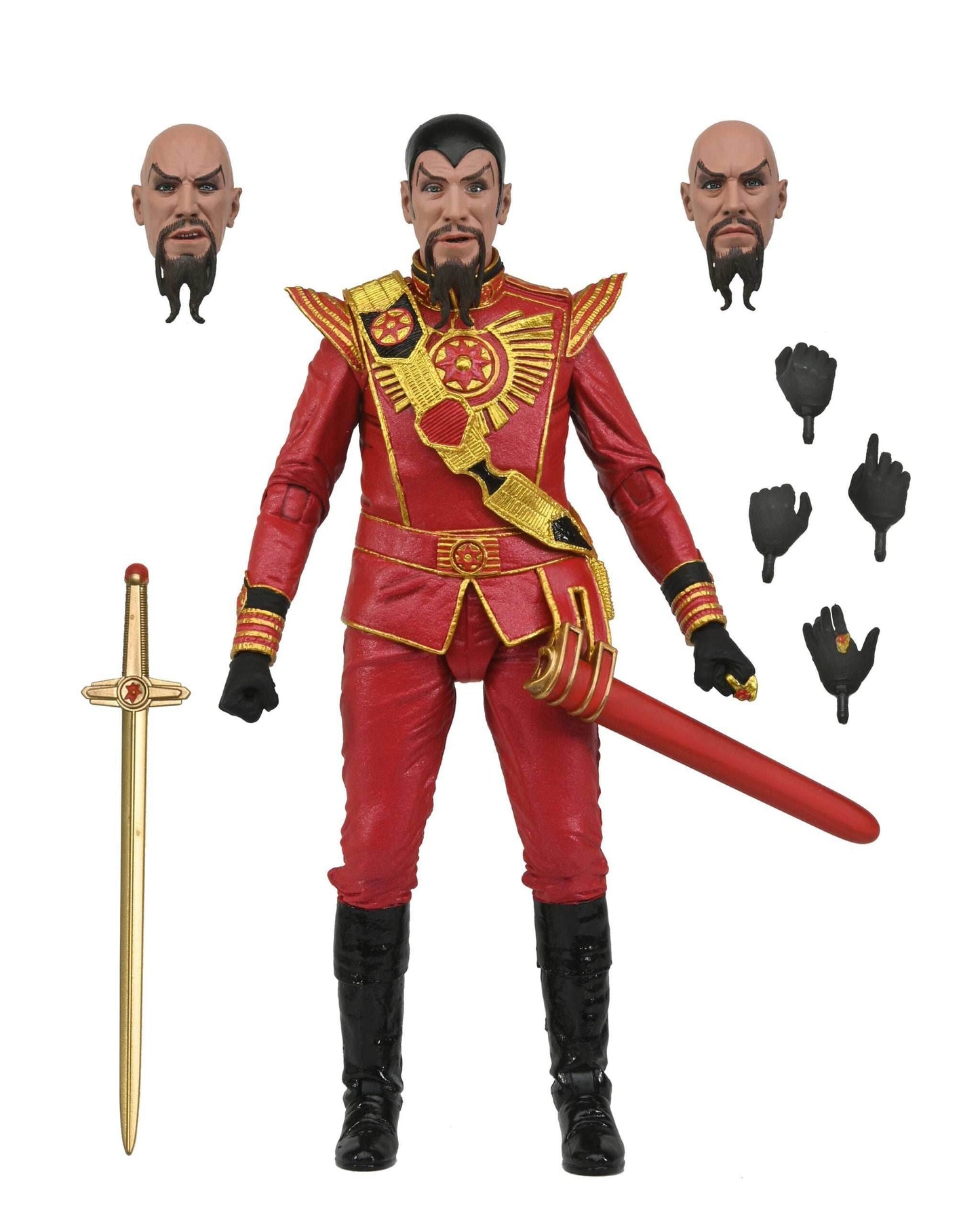 NECA Action Figure: Flash Gordon - Ultimate Ming (Red Military Outfit) -