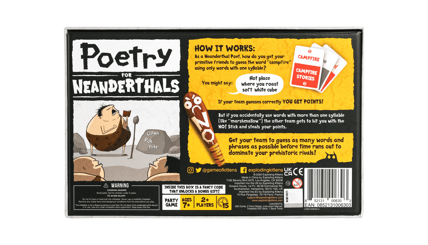 Poetry for Neanderthals -
