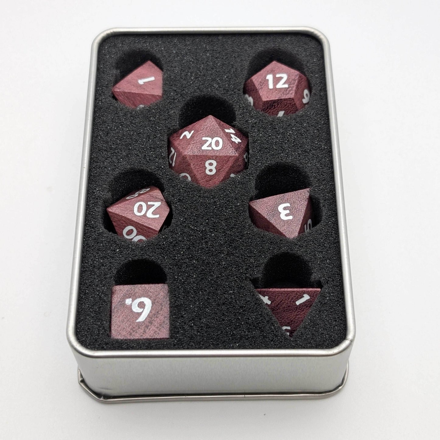 Briarwood Berry - 7 Piece DnD Dice Set | Wood RPG Gaming Dice -