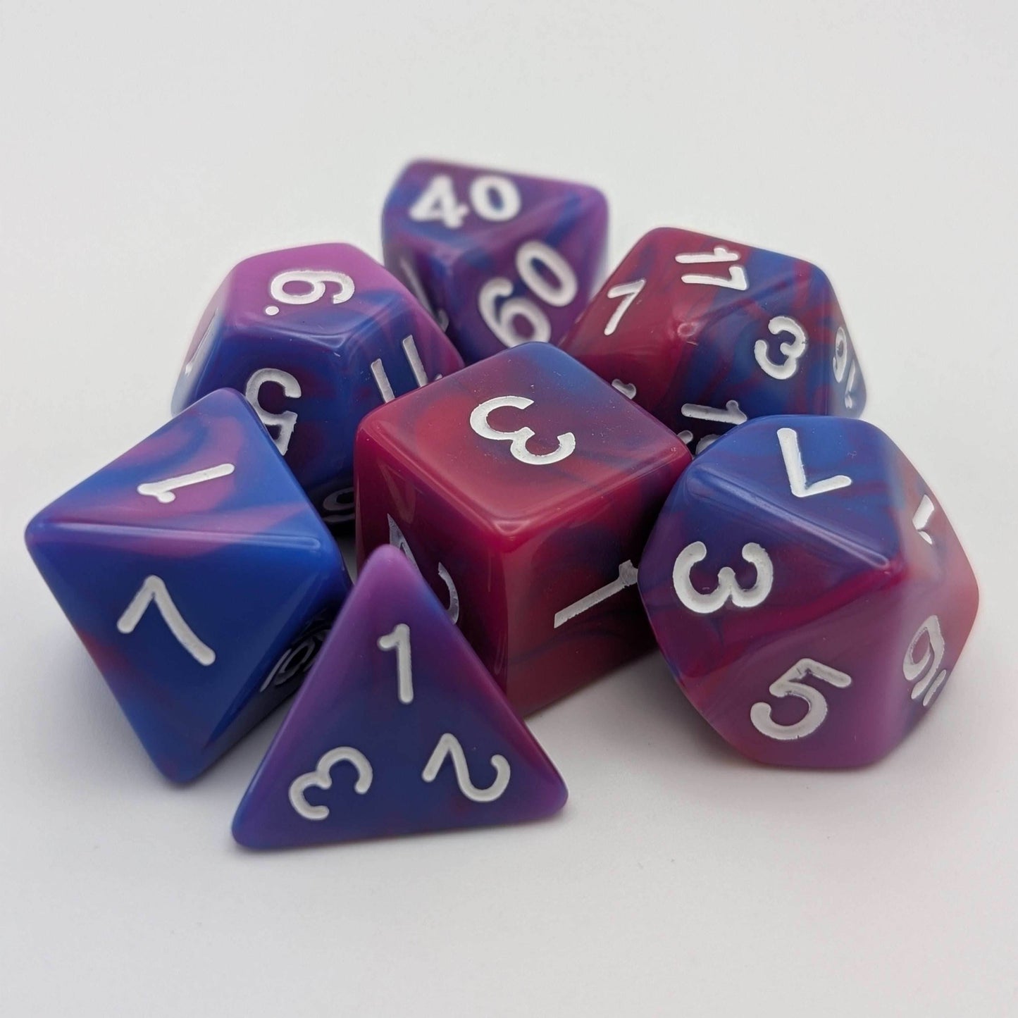 Fantasy Imagination - 7 Piece DnD Dice Set | Acrylic RPG Gaming Dice -