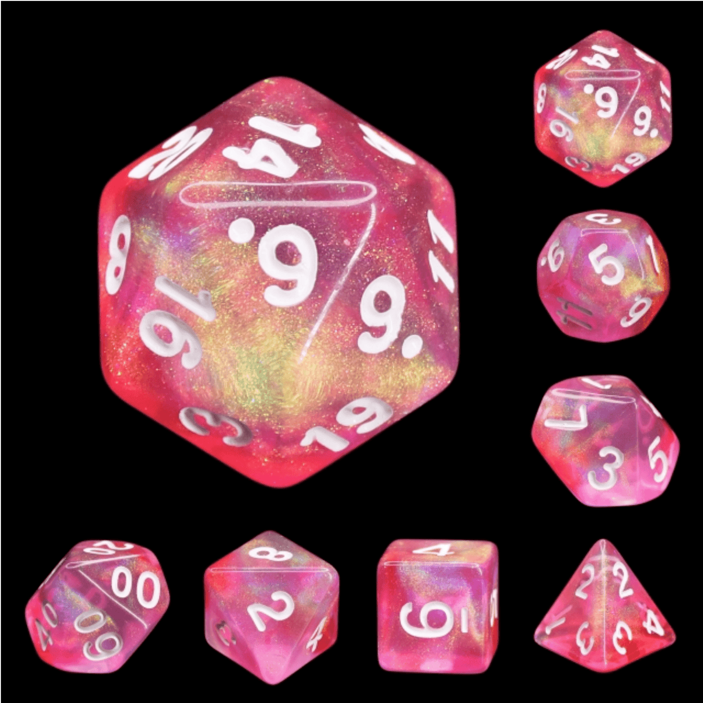 Pink Bunny RPG Dice Set -