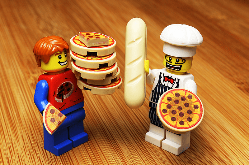 Pizza Pack made using LEGO parts - B3 Customs -