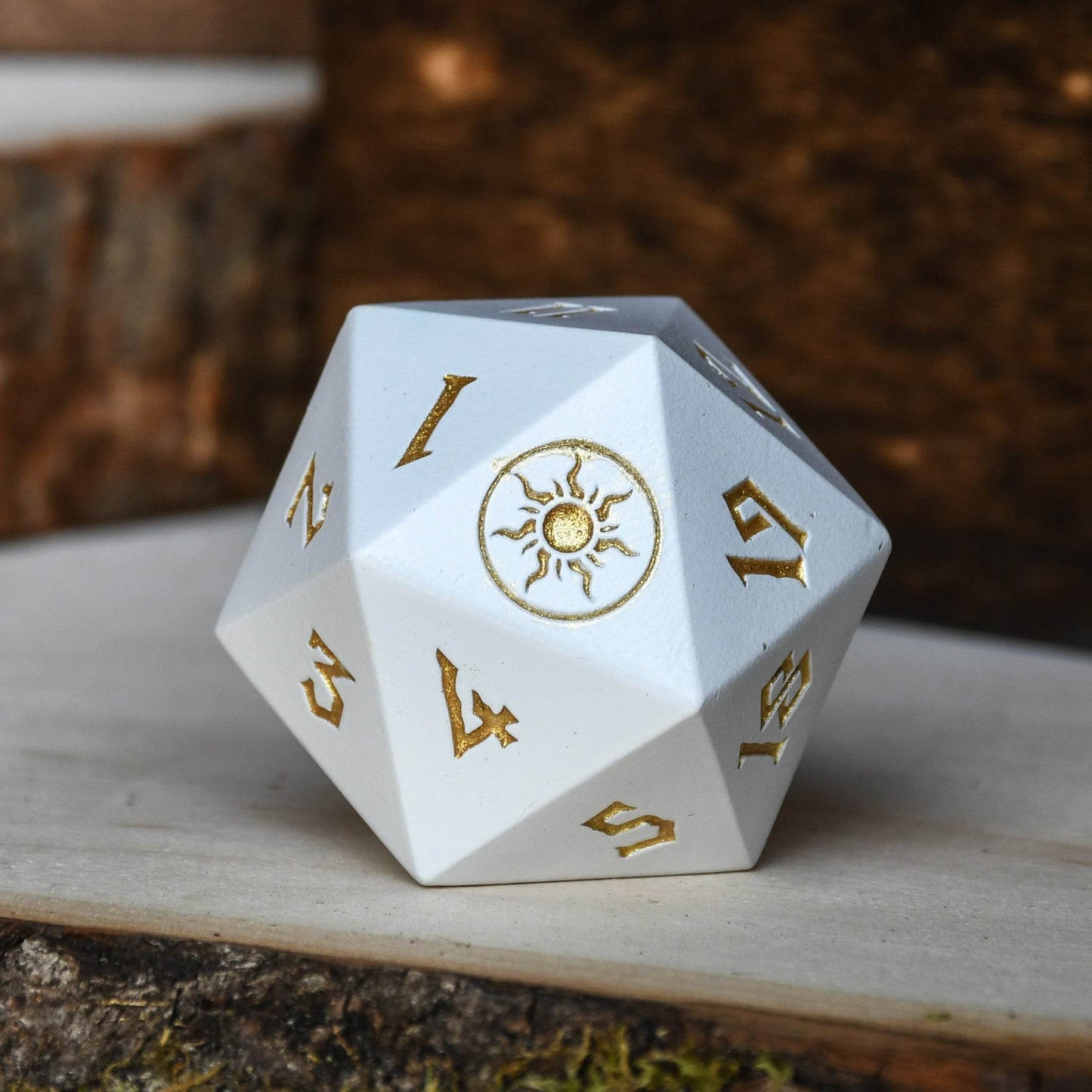Plains Mana Spindown Metal D20 -