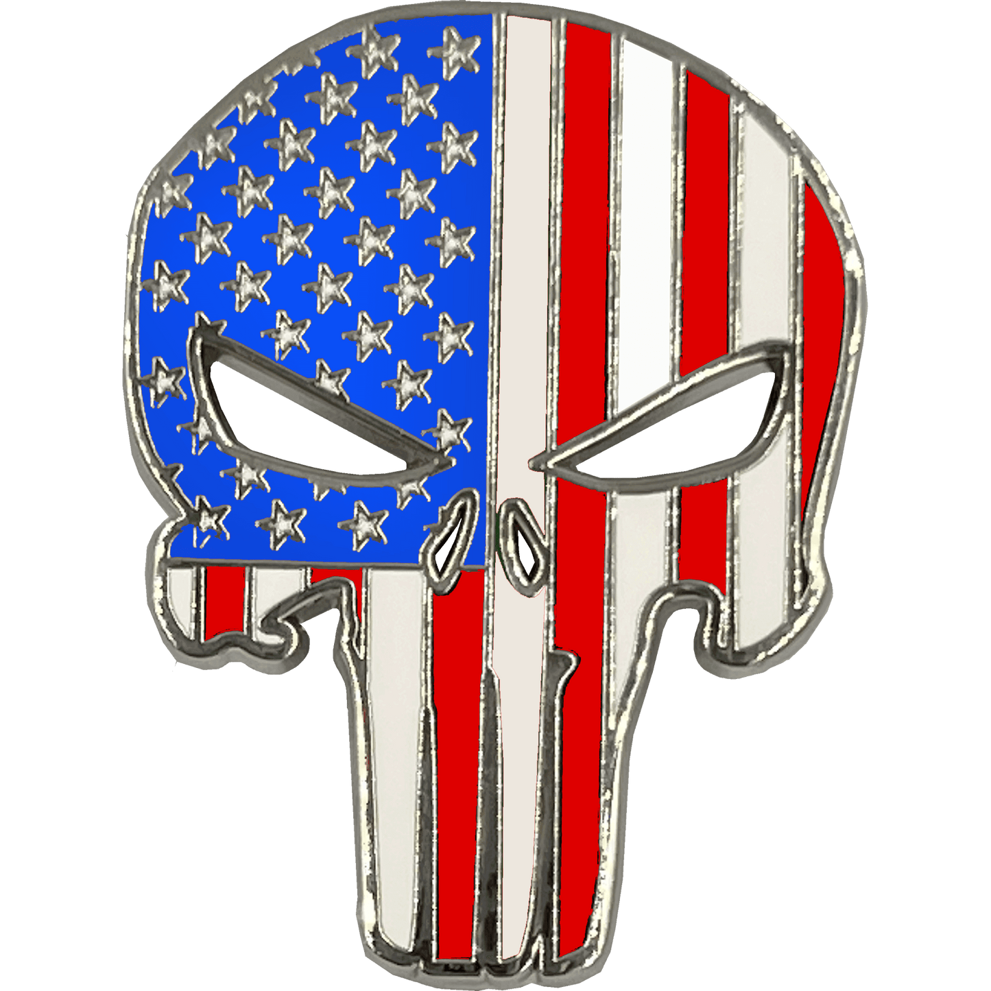 PBX-003-C American Flag Pin USA with die-cut eyes dual pin posts and deluxe locking clasps -