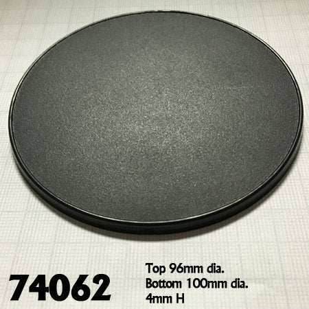 Reaper Miniatures: Round Plastic Gaming Base - 100mm (4) -