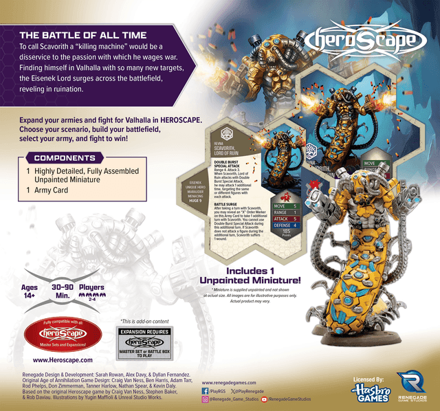 Heroscape: Scavorith, Lord of Ruin Army Expansion -