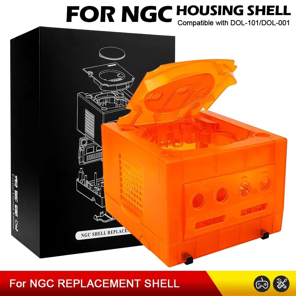 Gamecube Full Replacement Console Shell Housing Translucent Orange