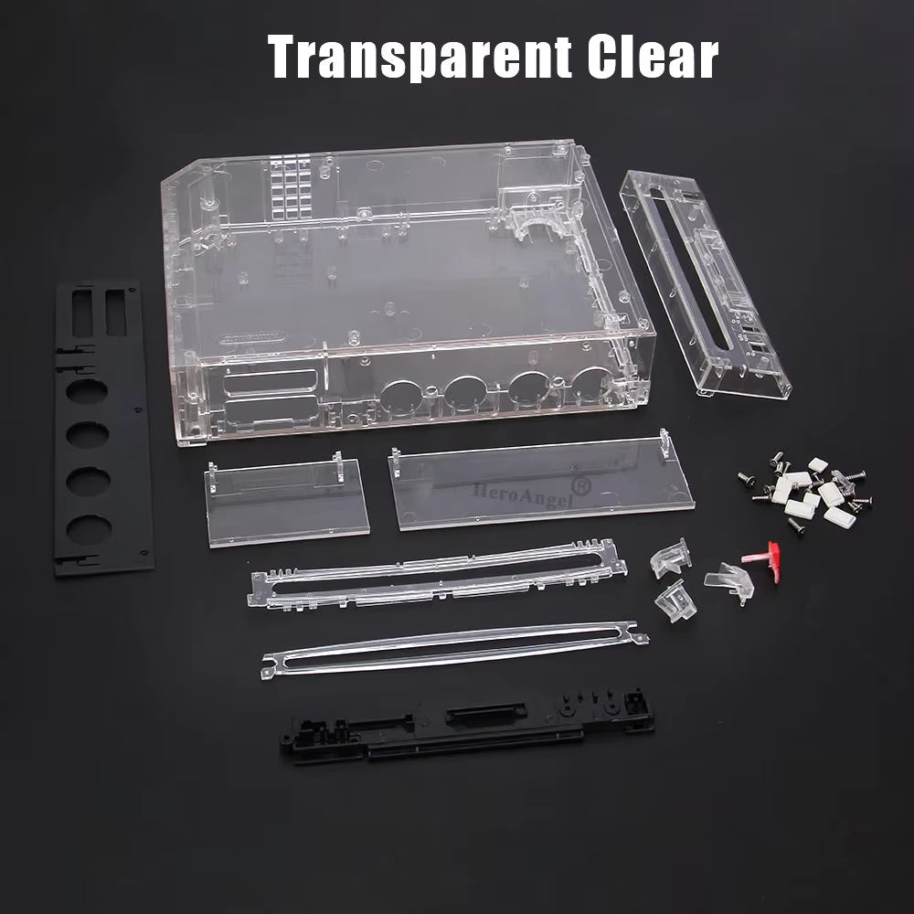 Nintendo Wii Full Replacement Shell Housing Faceplate Clear Transparent