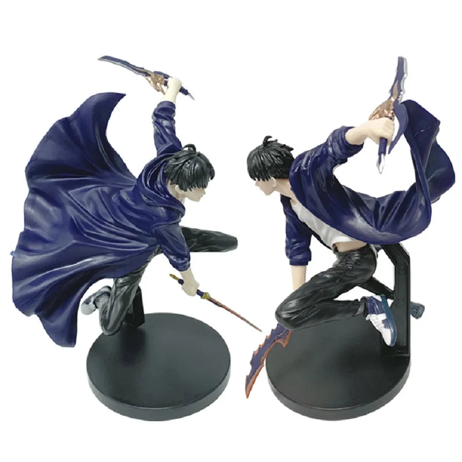 Sung Jinwoo Anime Figure, Solo Leveling Shadow Monarch King Action Figurines 18 CM