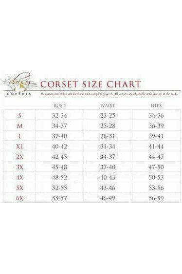 Top Drawer Plum Brocade Steel Boned Corset w/Clasp Closure