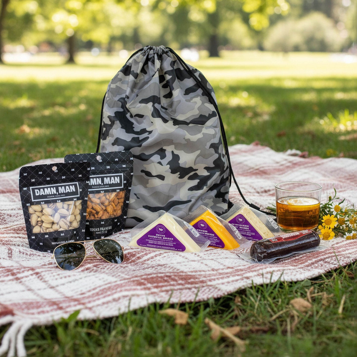 Charcuterie Meat & Cheese Gift Bag – Standard or Deluxe | Gourmet Snacks & Mixed Nuts - Standard