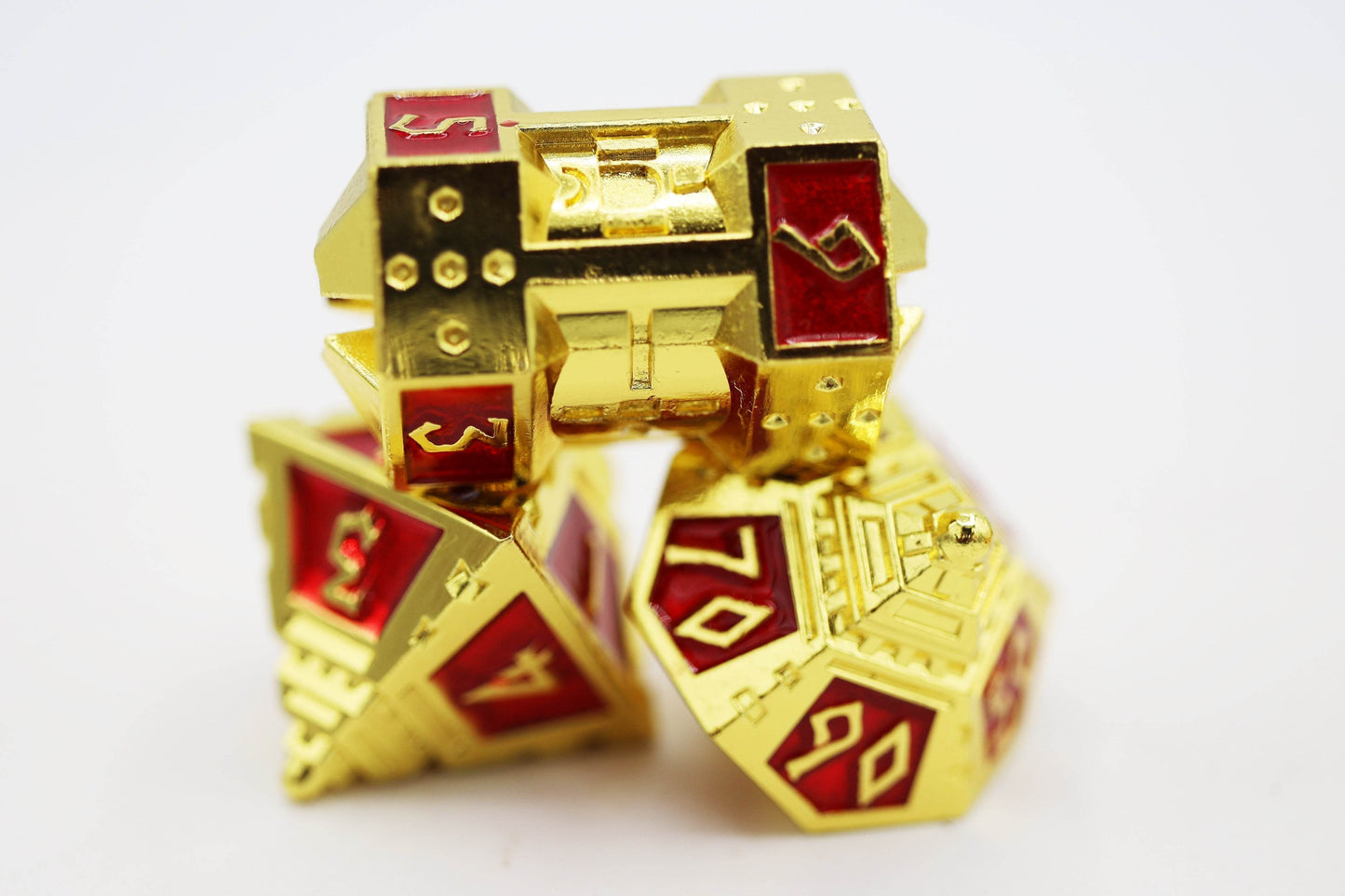 Dice 51: Solar Ruby - Metal RPG Dice Set -