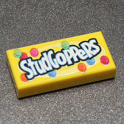 Studgoppers - Custom Printed 1x2 Tile -