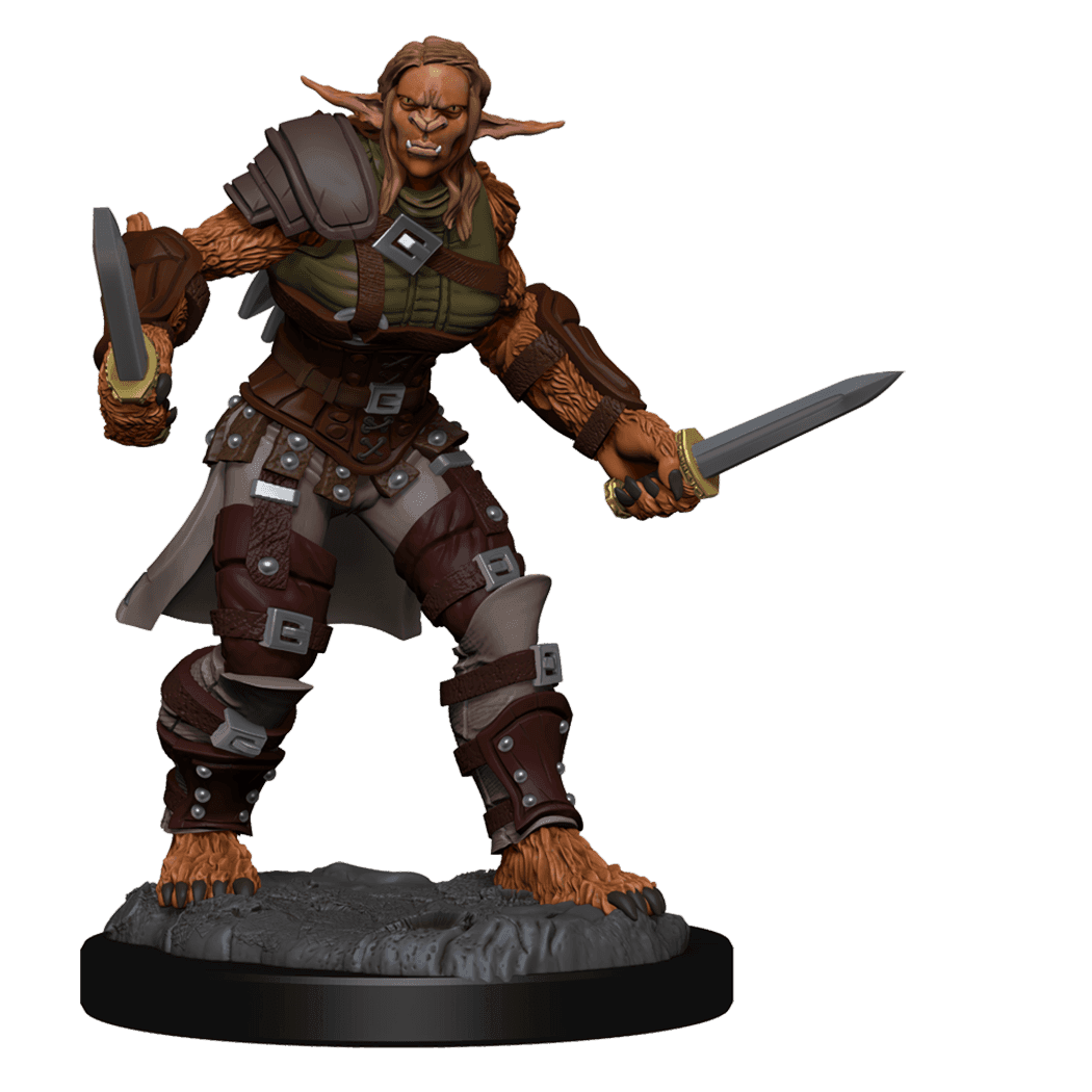 D&D: Nolzur's Marvelous Miniatures - Bugbear Barbarian Male & Bugbear Rogue Female -