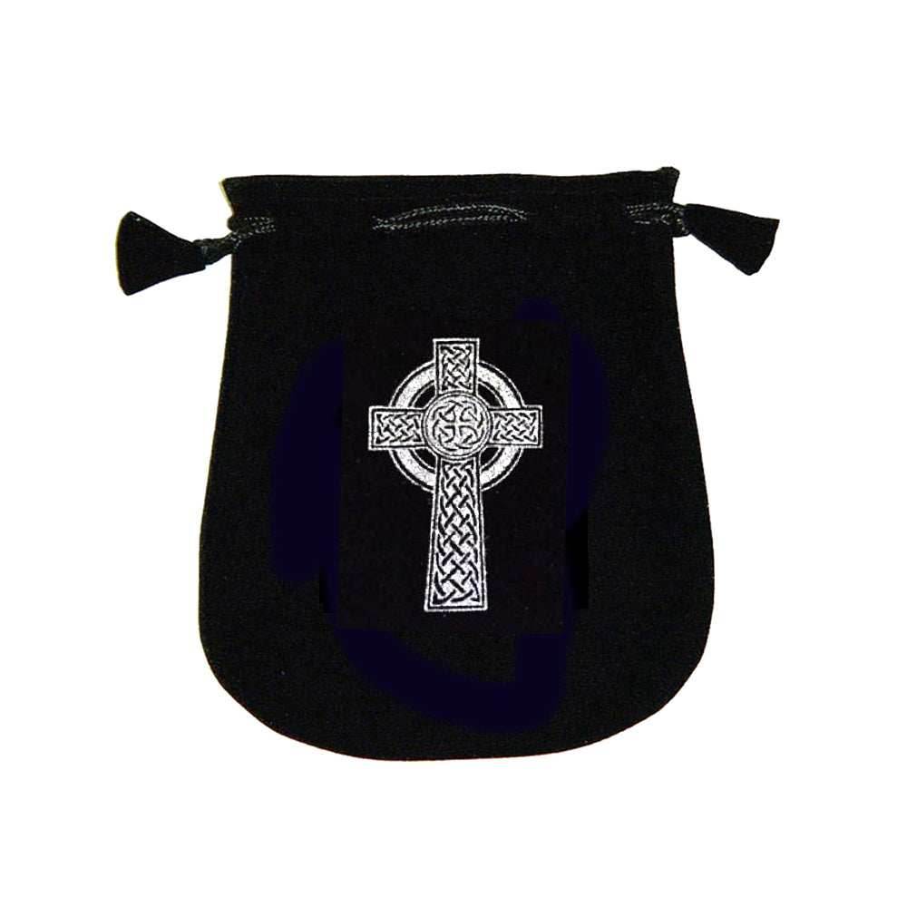 Velvet pouch - Celtic Cross -