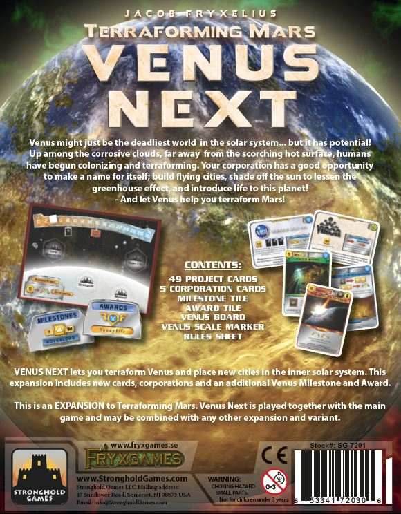 Terraforming Mars: Venus Next Expansion -