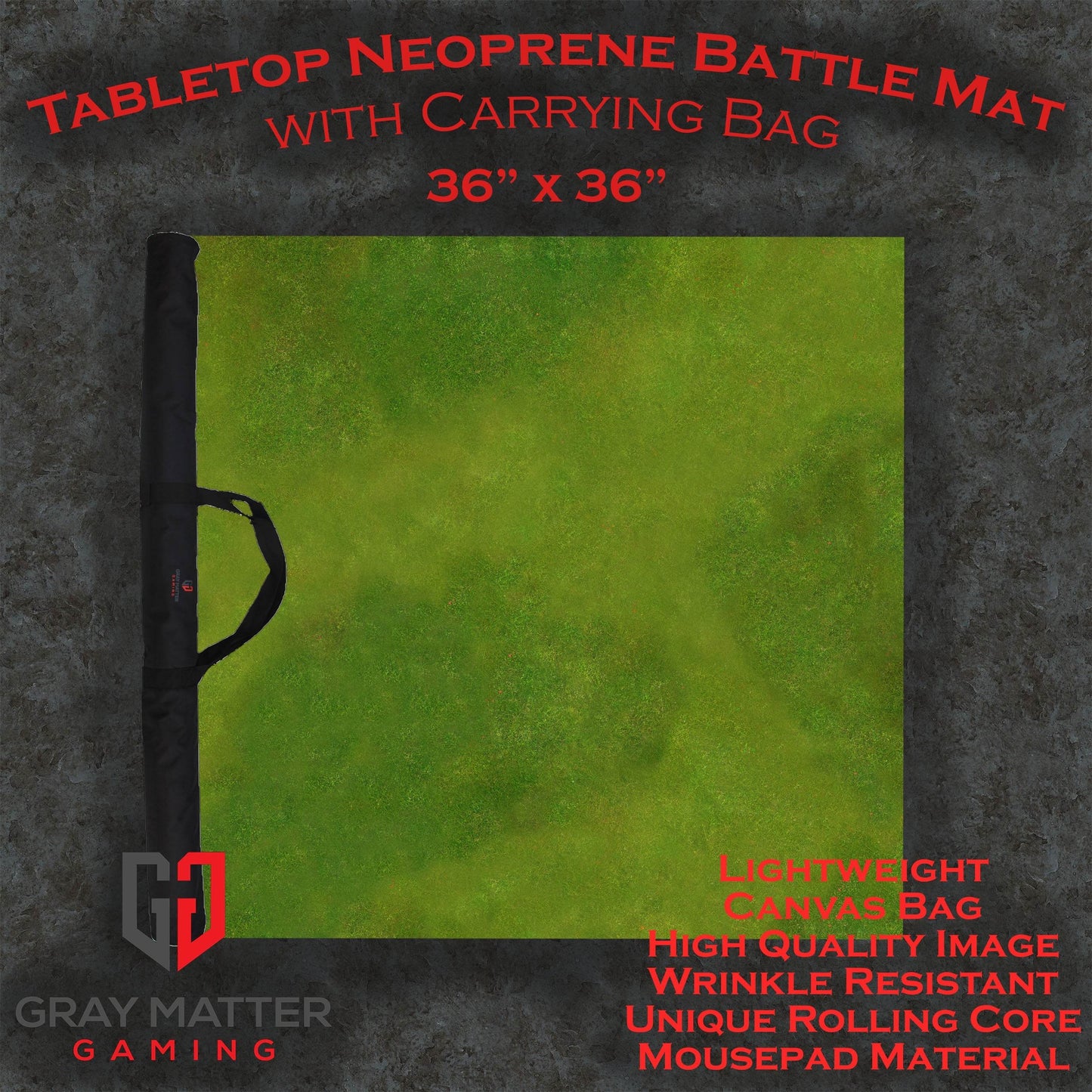 Verdant Fields 2 - Neoprene Battle Mat - Warhammer, AoS, 40K, Kill Team, MCP, Shatterpoint, Legion, More - 36x36