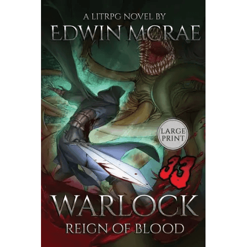Warlock: Reign of Blood: A LitRPG Novel: Large Print - Paperback -