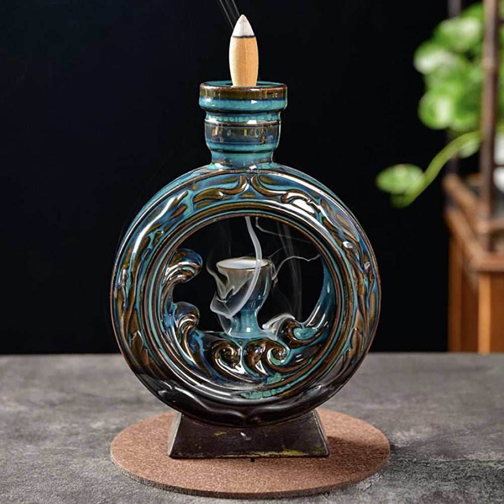 Waterfall Design Backflow Cone Burner -