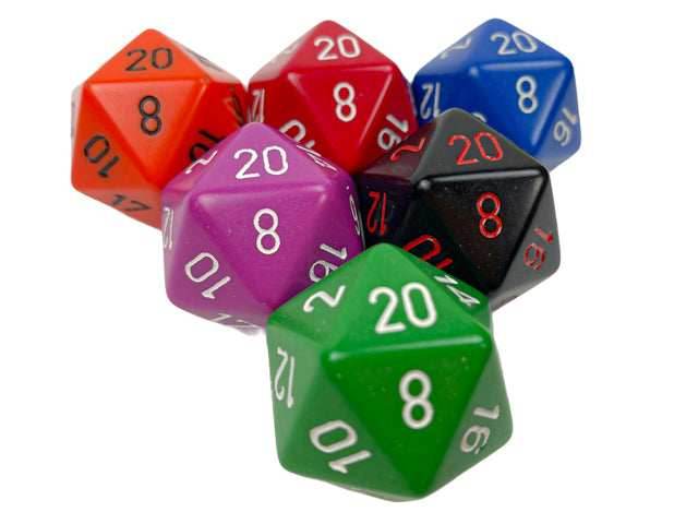 Factory-Second Opaque 34mm d20 (sold by Piece, random color) -