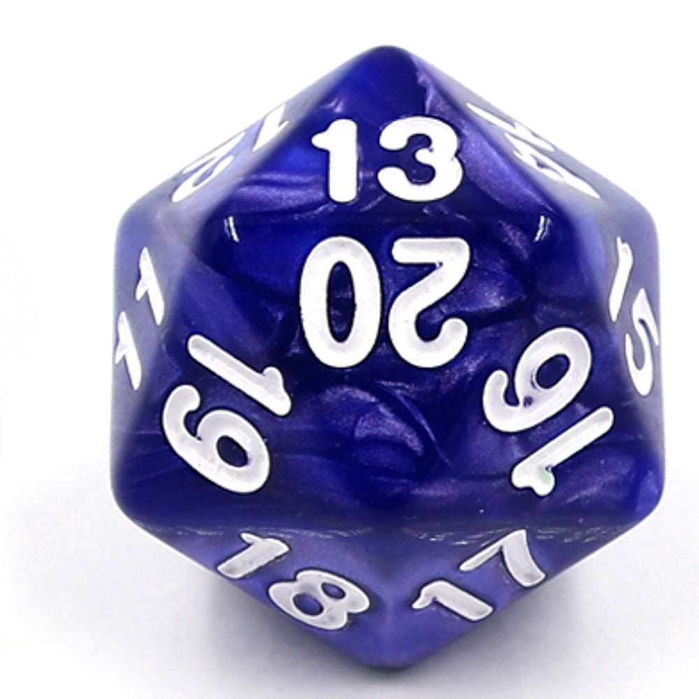 Pearl Blue Countdown/Spindown d20 22mm -