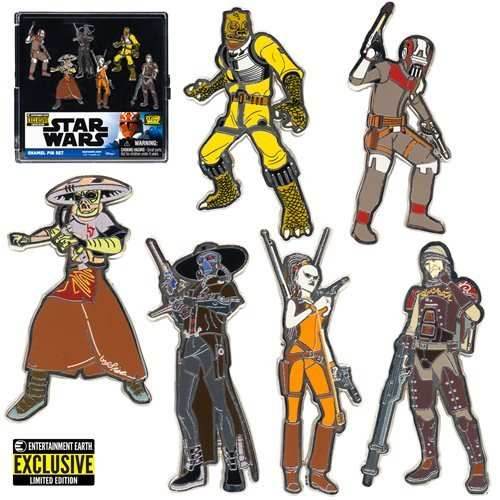 Star Wars Bounty Hunters Enamel Pin 6-Pack - Entertainment Earth Exclusive -