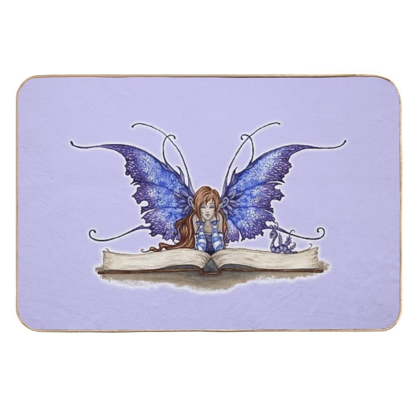 Bookworm Book Fairy Non-Slip Bath Mat