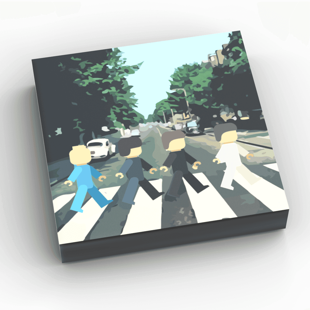 Buildr Road - B3 Customs Music Album Cover (2x2 Tile) made using LEGO part -