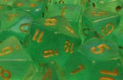Borealis 2 Polyhedral Light Green/Gold 7-Die Set -
