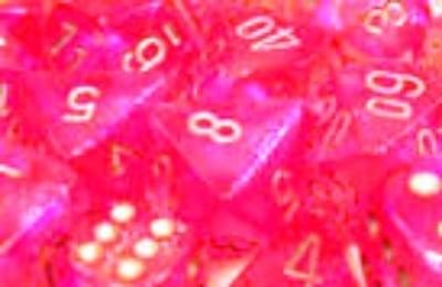 Borealis 2 Polyhedral Pink/Silver 7-Die Set -