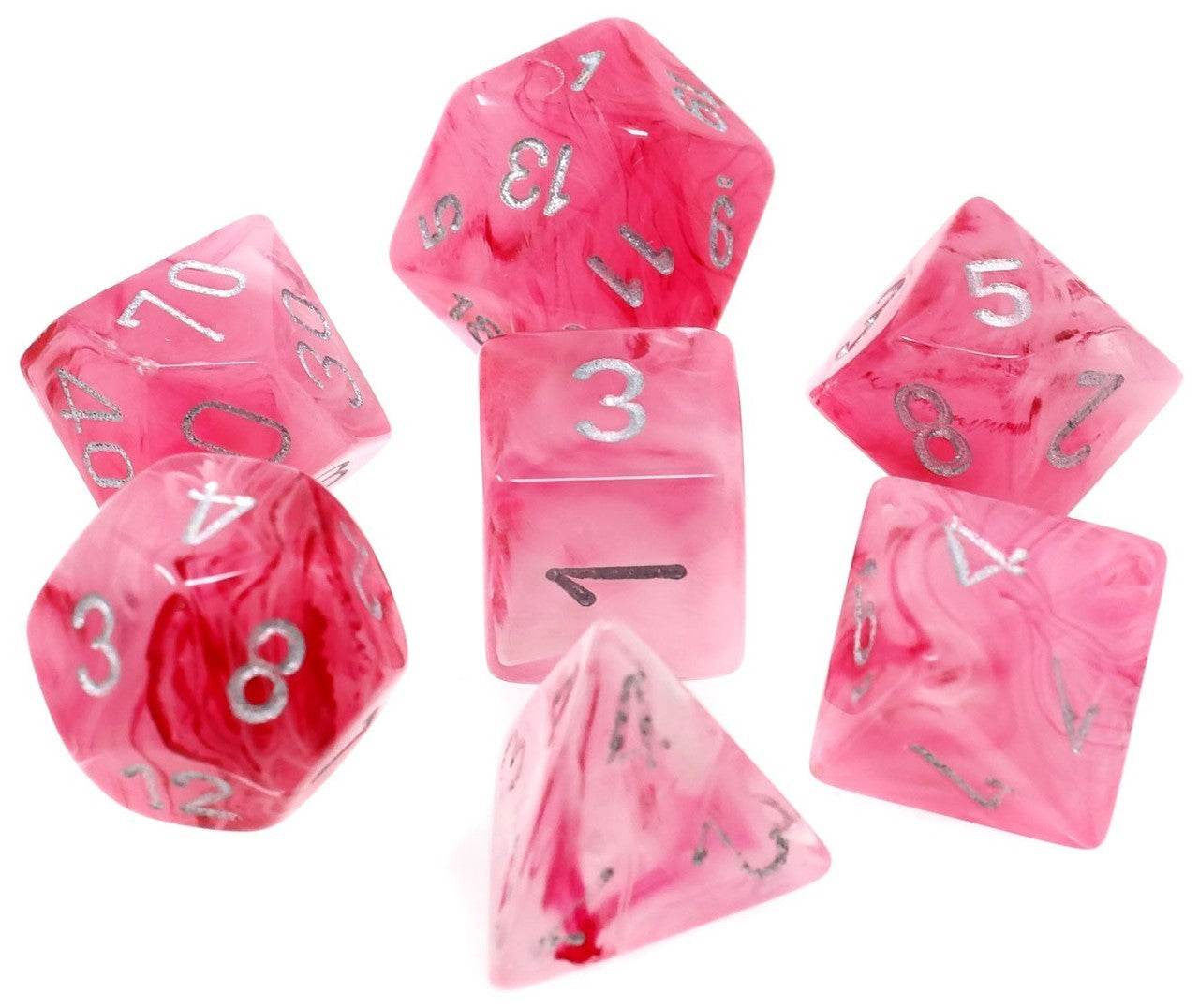 Ghostly Glow Poly Pink/Silver 7-Die Set -