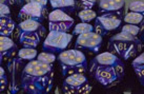 Lustrous™ Polyhedral Purple/gold 7-Die Set -