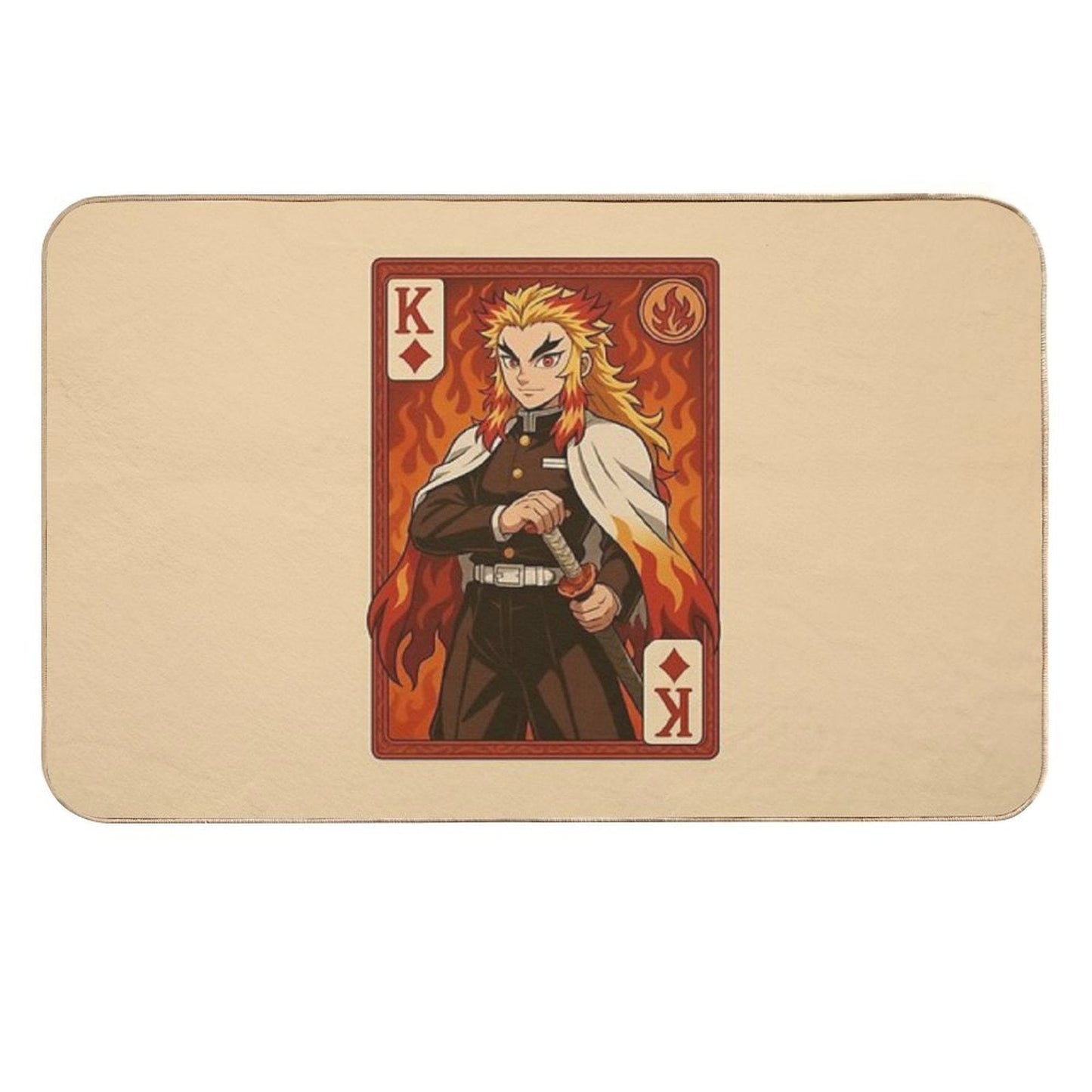 Rengoku King of Diamonds Anime Art Print High-Traffic Bath Mat