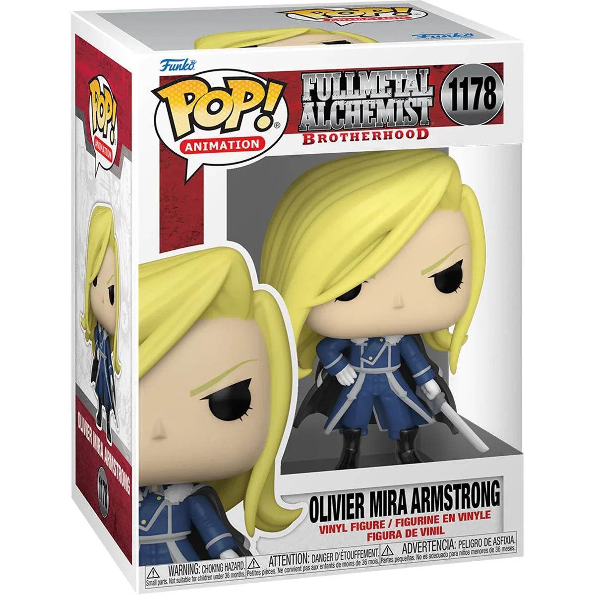 Funko POP 1178 Fullmetal Alchemist: Brotherhood Olivier Mira Armstrong with Sword Pop! Vinyl Figure -