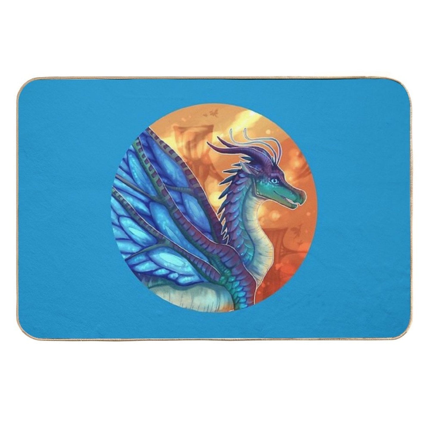 Wings of Fire - Blue Multi-Purpose Bath Mat