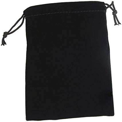 Velour Dice Bag (Large) Black -