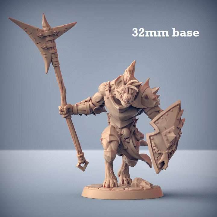 Bonegnasher Gnoll: Sculpt B (Male Gnoll Barbarian) -