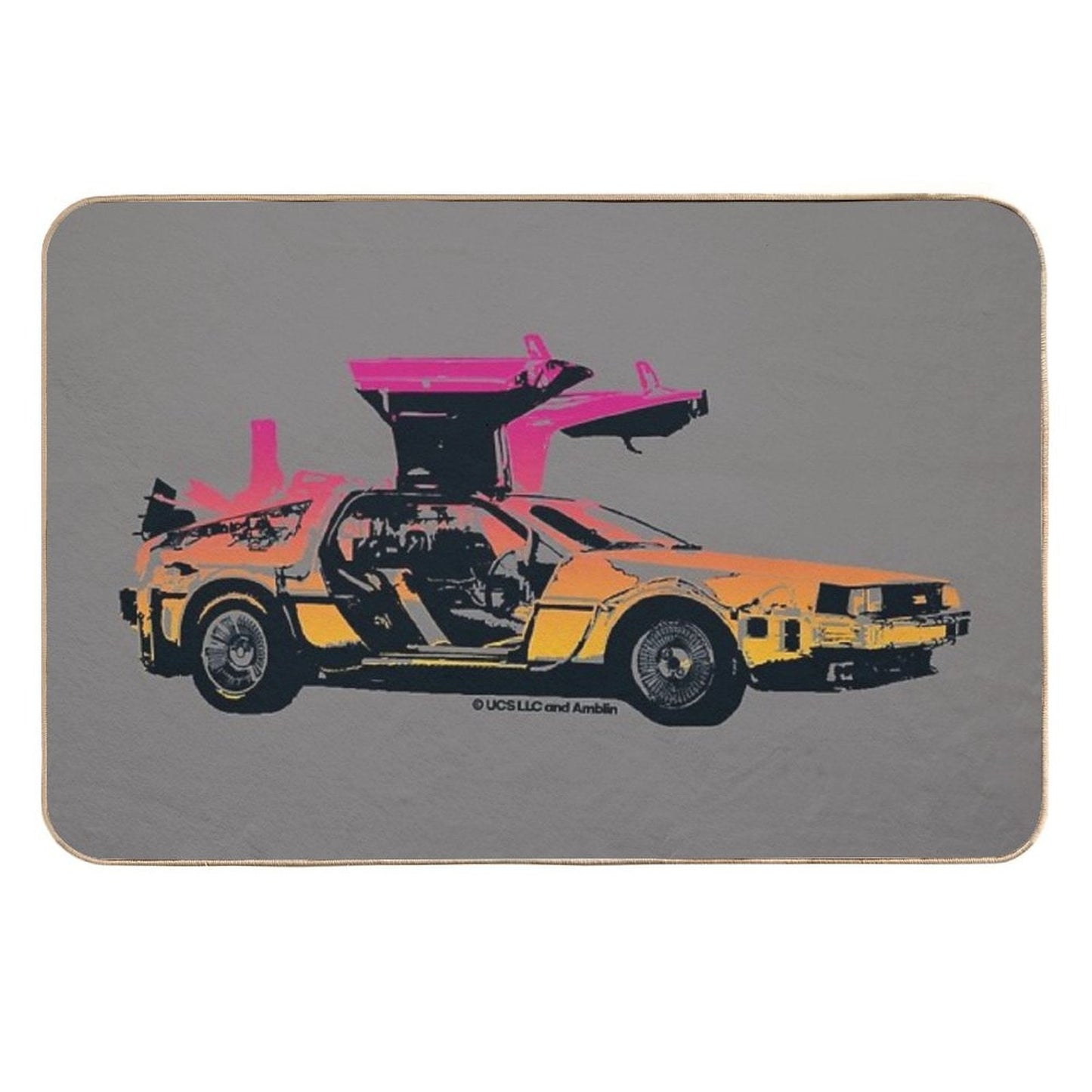 Back to The Future. Delorean Aesthetic. Birthday Party Gifts Repositionable Bath Mat