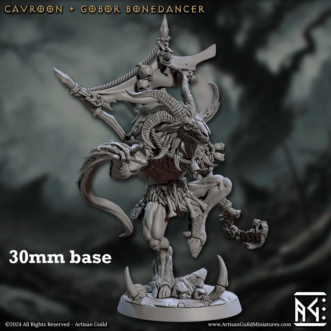 Cavroon, Gobor Bonedancer (Male Capra Shaman) -