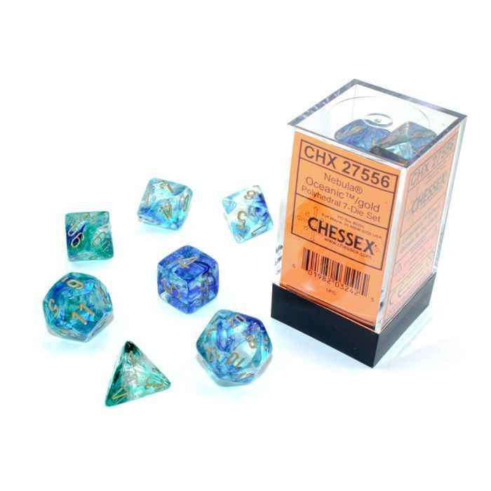 7-Set Cube Luminary Nebula Oceanic with Gold -