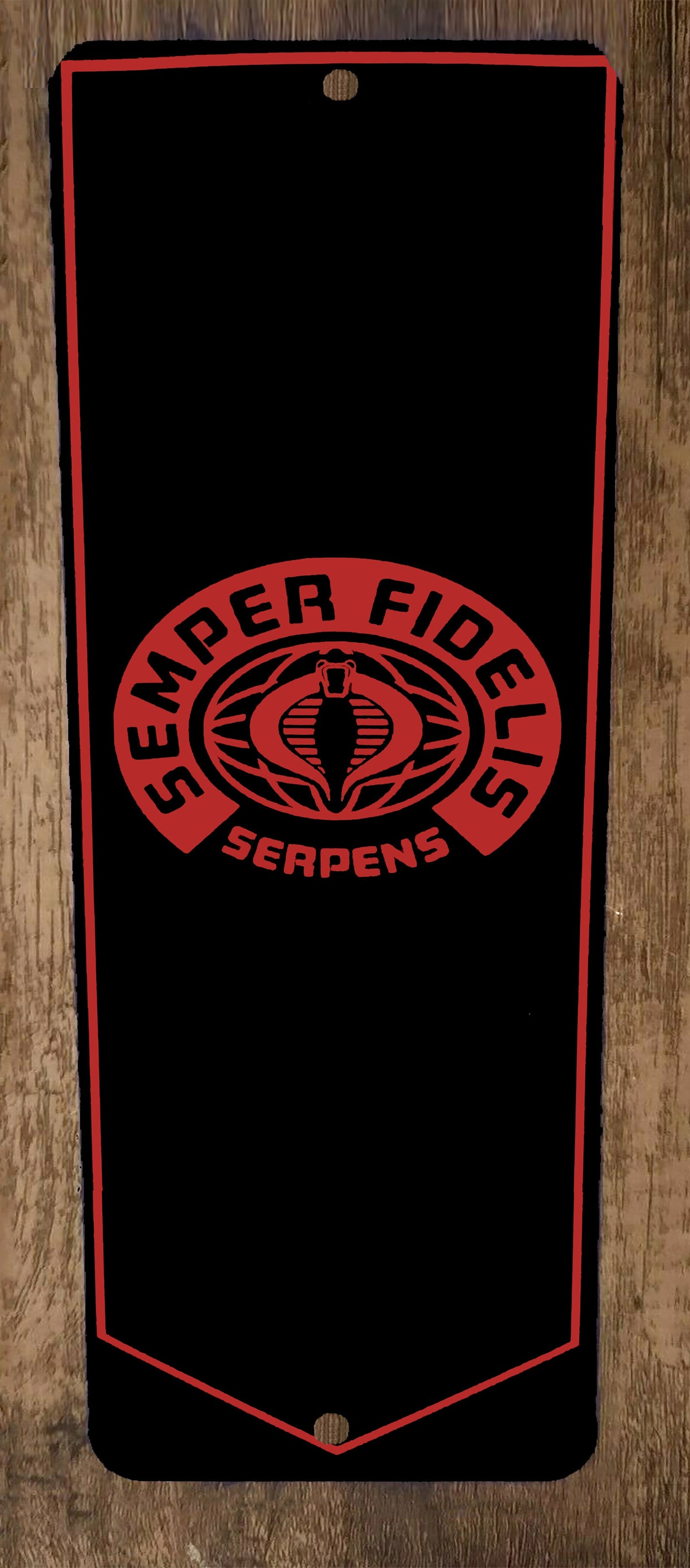 GI Joe Cobra Semper Fidelis Serpens 4x12 Metal Wall Sign