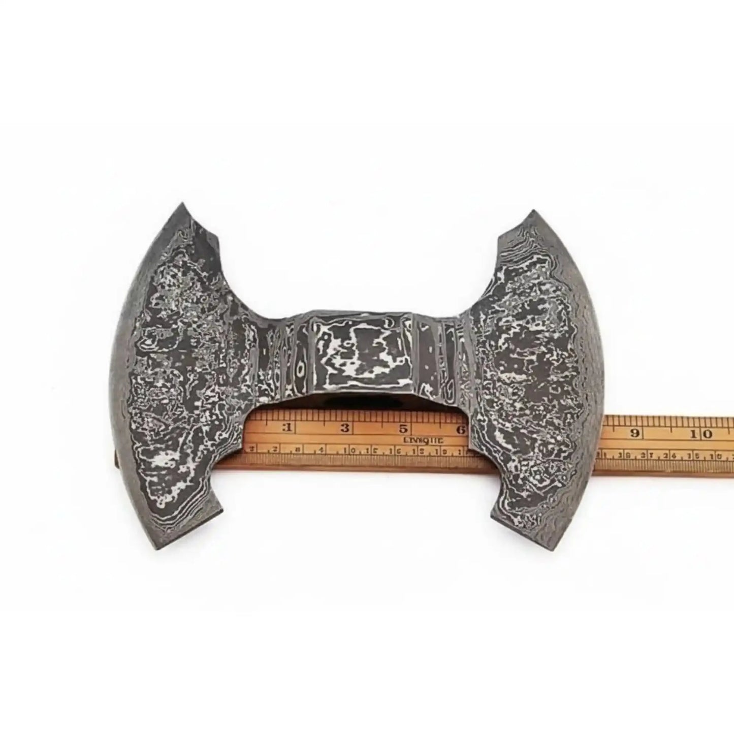Custom Handmade Damascus Steel Double Headed Blank Axe Head – Functional Viking Tomahawk Blank for Custom Handle Builds | JW SteelCrafts